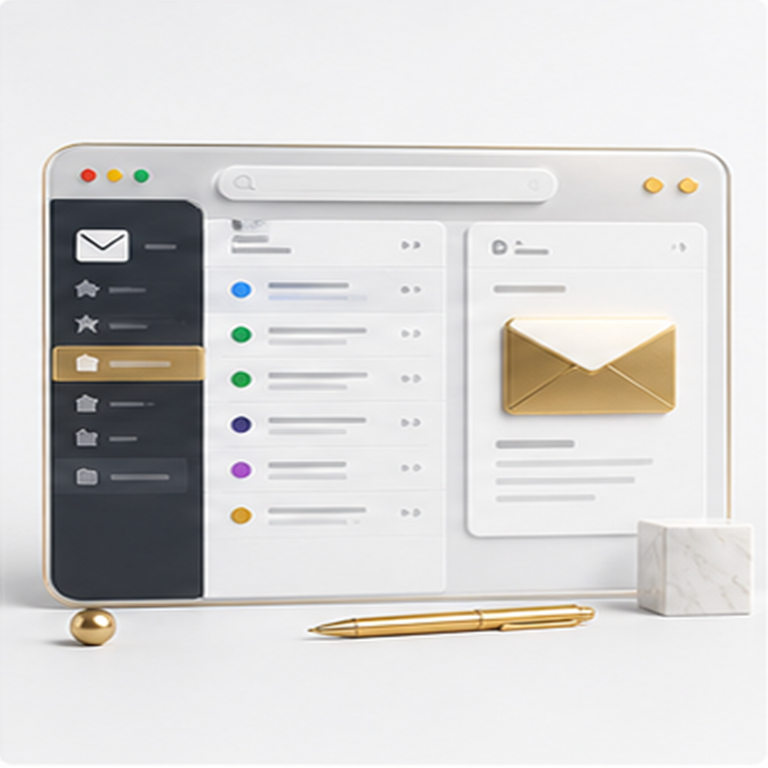 Professional business email dashboard