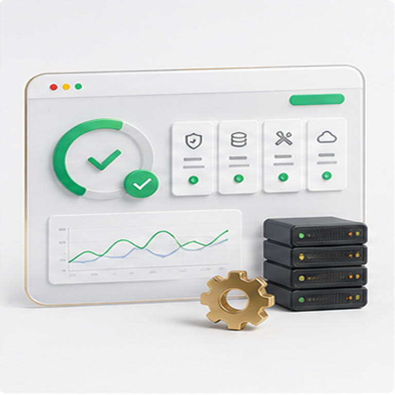 Website maintenance and system status dashboard