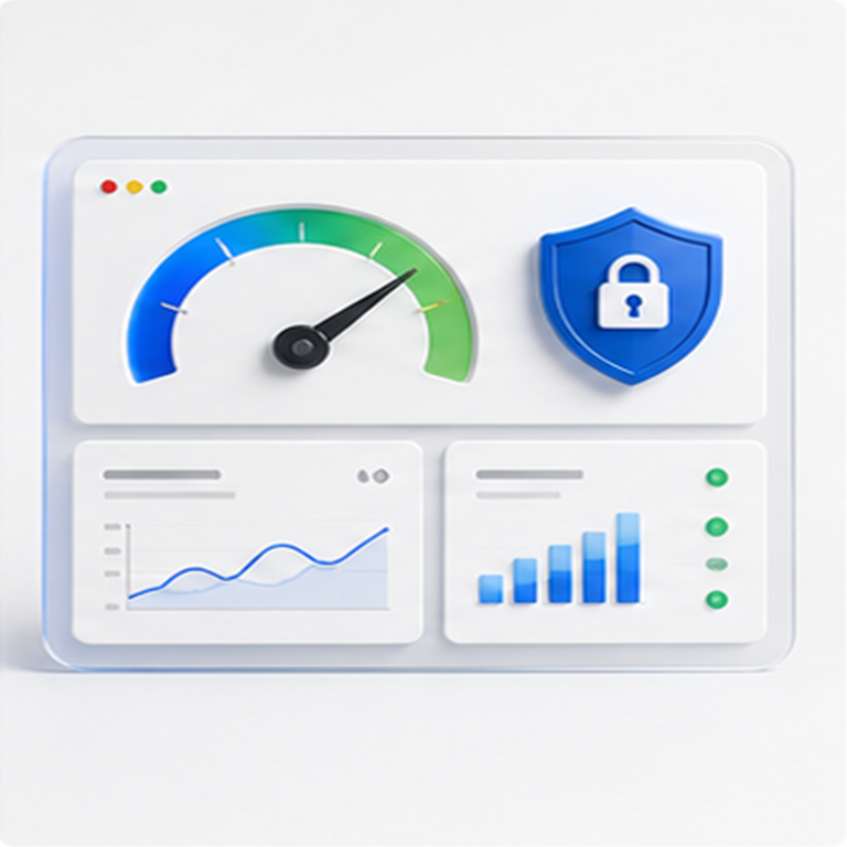 Website performance and security monitoring panel